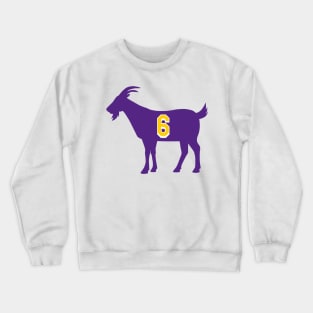 Los Angeles GOAT - number 6 - Purple Crewneck Sweatshirt